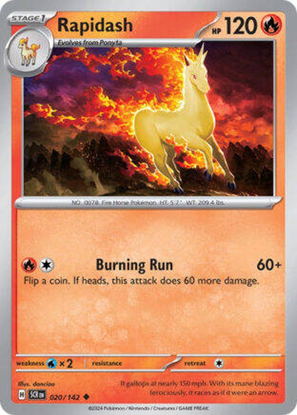 SCR 020 Rapidash reverse holo