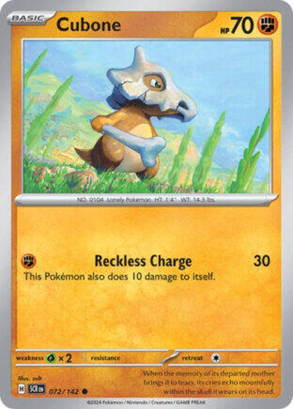 SCR 072 Cubone reverse holo