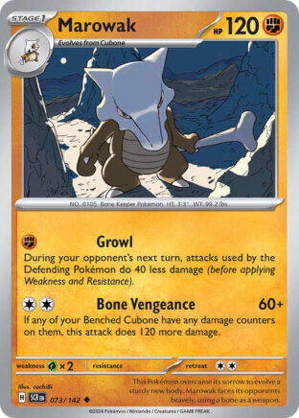 SCR 073 Marowak reverse holo