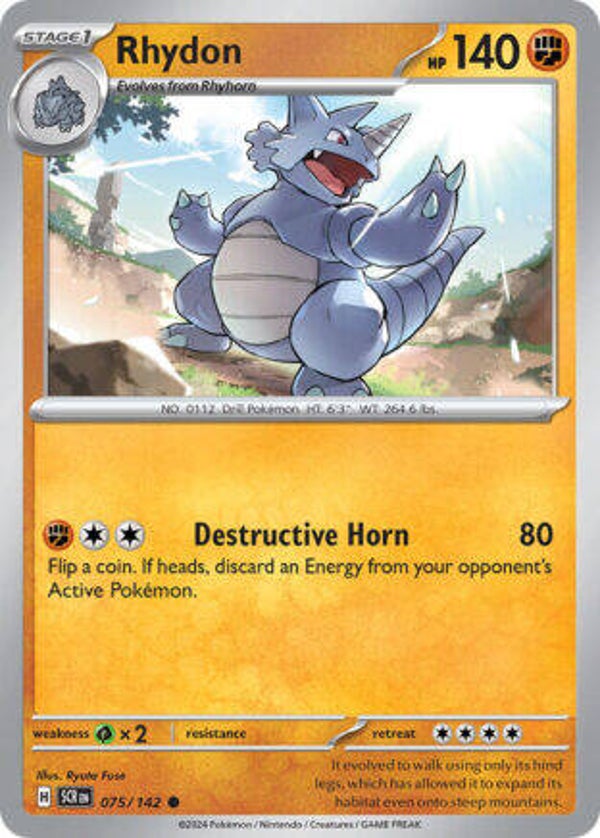 SCR 075 Rhydon reverse holo