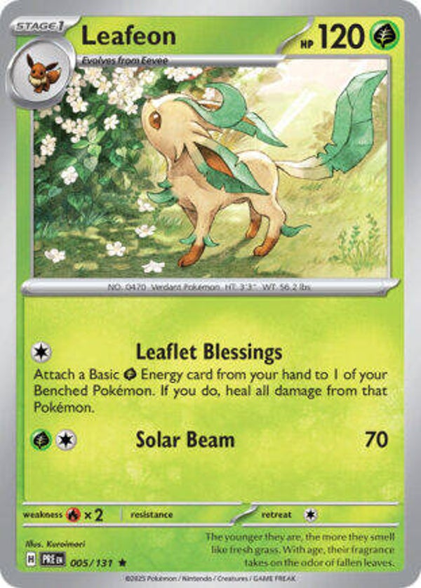 PRE 005 Leafeon reverse holo