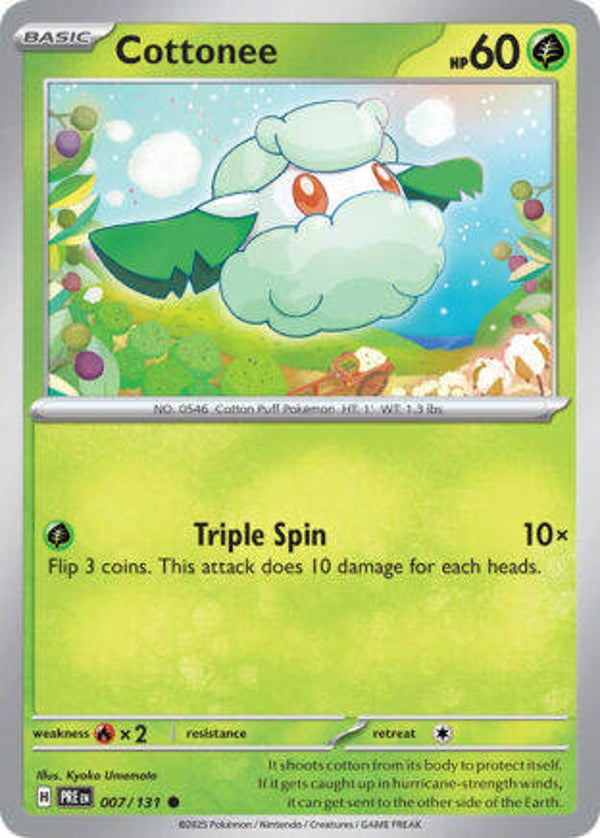 PRE 007 Cottonee reverse holo