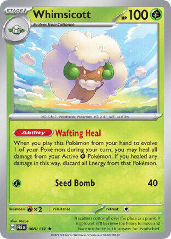 PRE 008 Whimsicott reverse holo