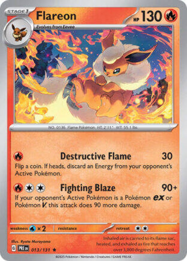 PRE 013 Flareon reverse holo