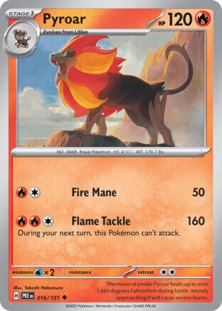 PRE 016 Pyroar reverse holo