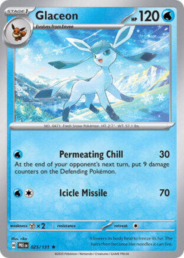 PRE 025 Glaceon reverse holo