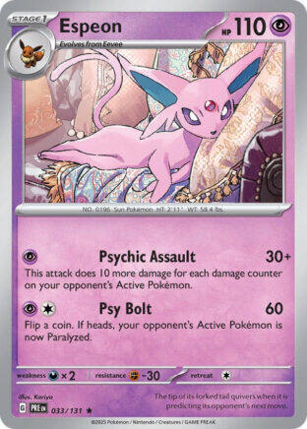 PRE 033 Espeon reverse holo