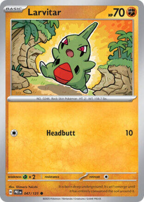 PRE 047 Larvitar reverse holo