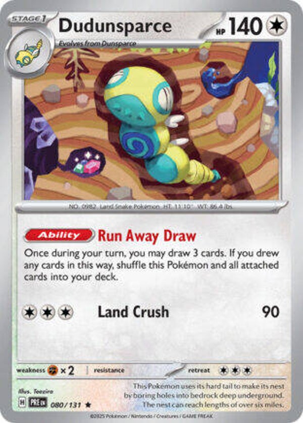 PRE 080 Dudunsparce reverse holo