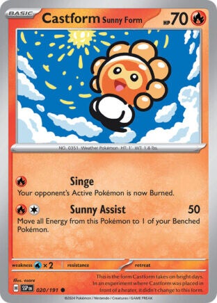 SSP 020 Castform Sunny Form reverse holo