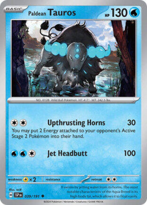 SSP 039 Paldean Tauros reverse holo