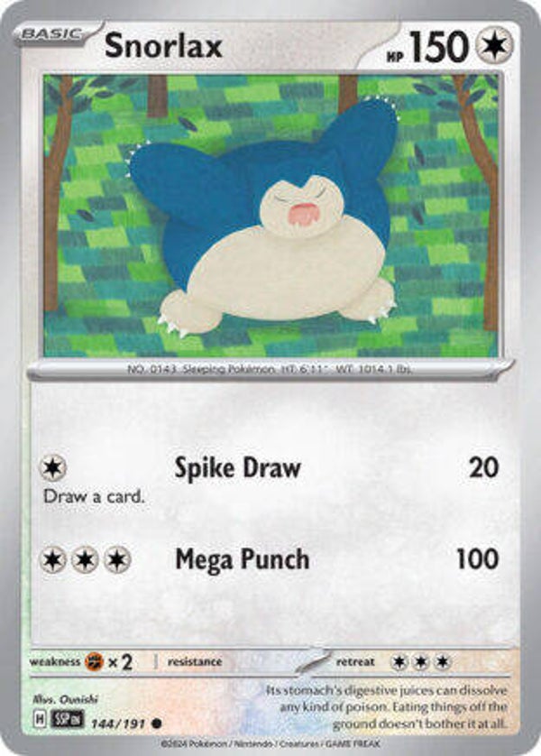 SSP 144 Snorlax reverse holo