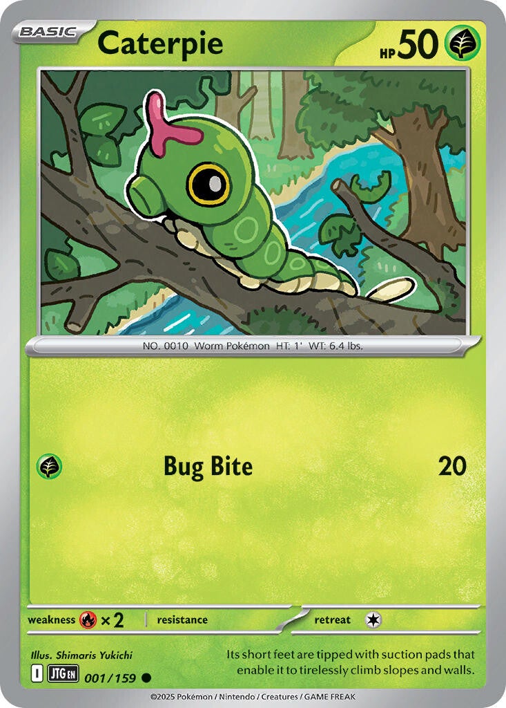 JTG 001 Caterpie reverse holo