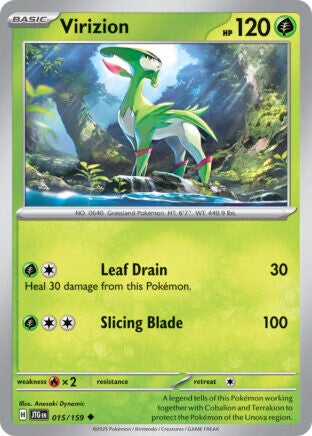 JTG 015 Virizion reverse holo