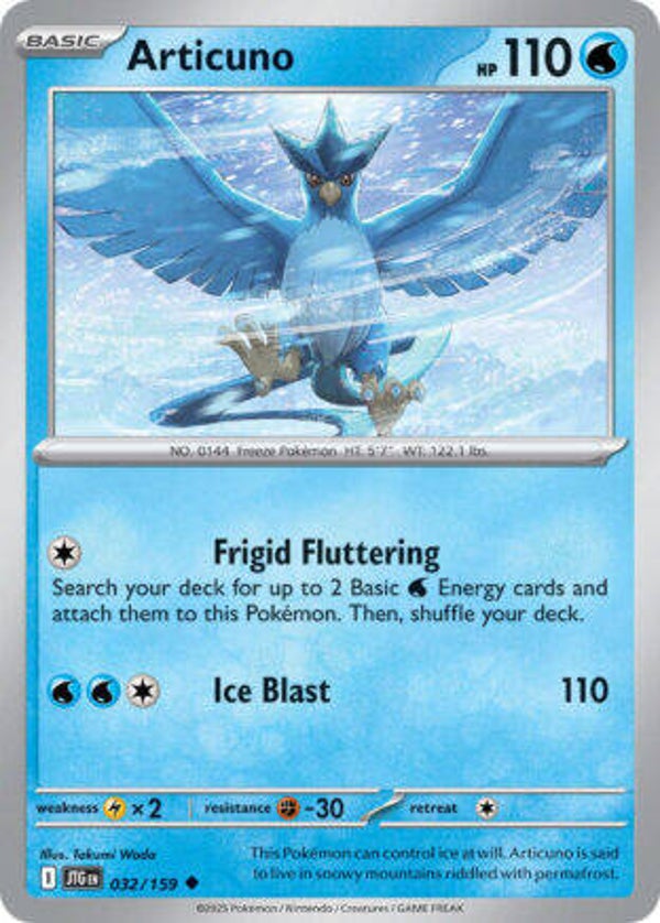 JTG 032 Articuno reverse holo