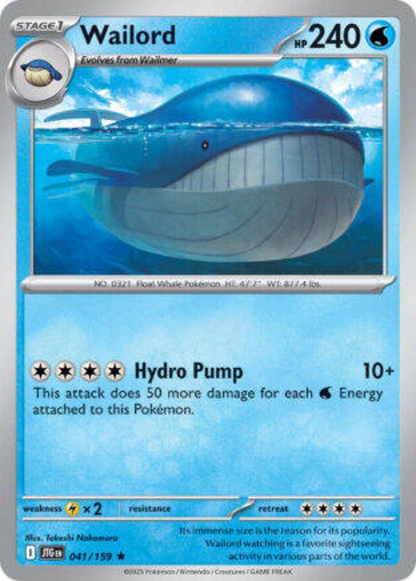 JTG 041 Wailord reverse holo