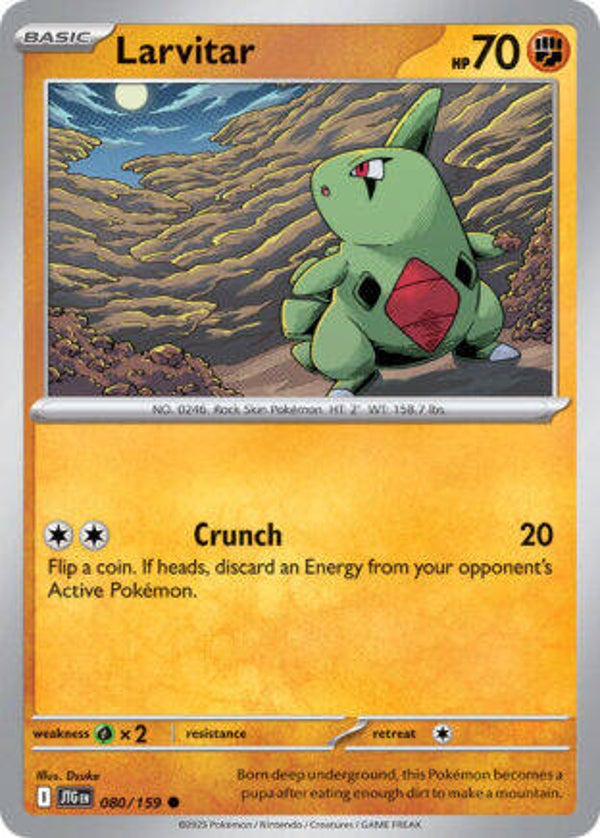 JTG 080 Larvitar reverse holo