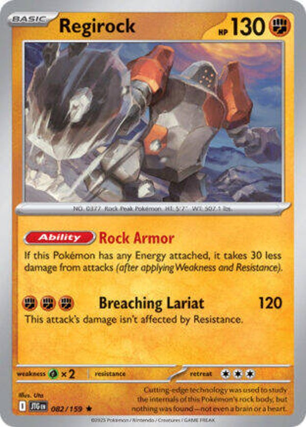 JTG 082 Regirock reverse holo