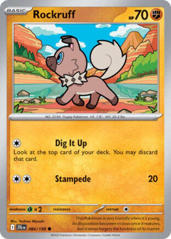 JTG 084 Rockruff reverse holo