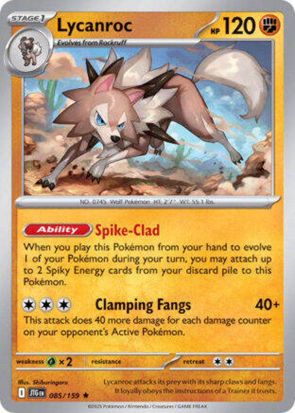 JTG 085 Lycanroc reverse holo