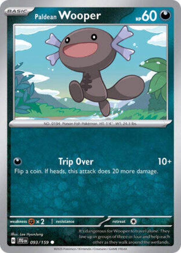JTG 093 Paldean Wooper reverse holo