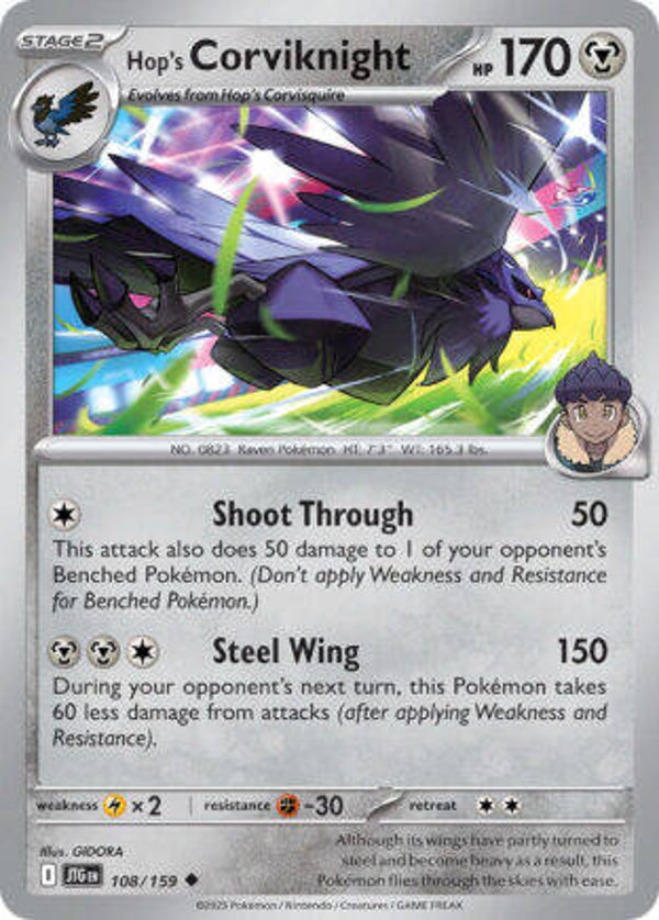 JTG 108 Hop's Corviknight reverse holo