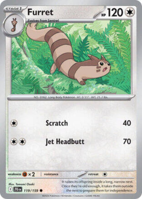 JTG 119 Furret reverse holo