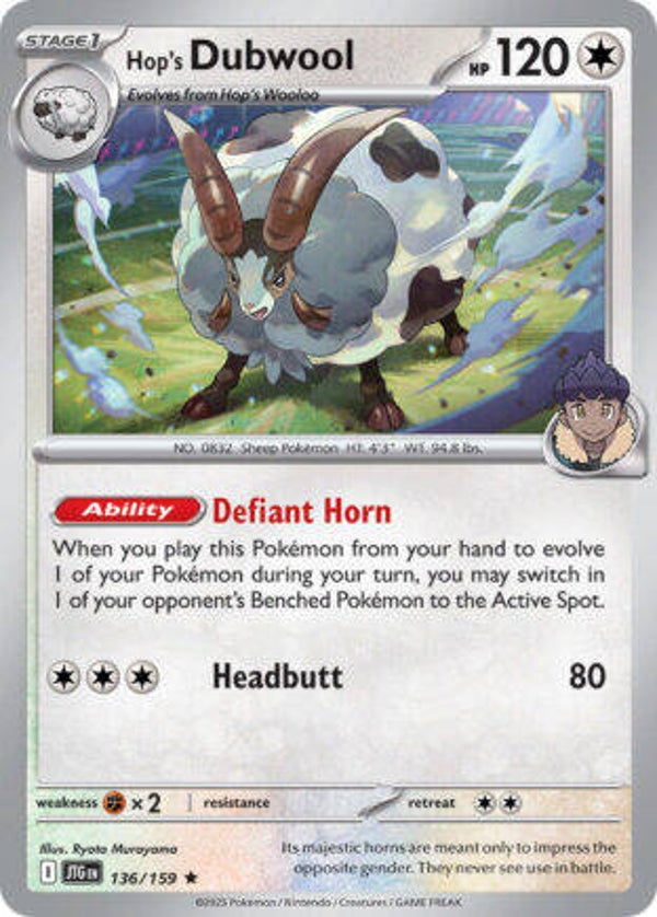 JTG 136 Hop's Dubwool reverse holo