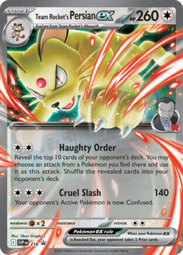 SVP 218 Team Rocket's Persian EX