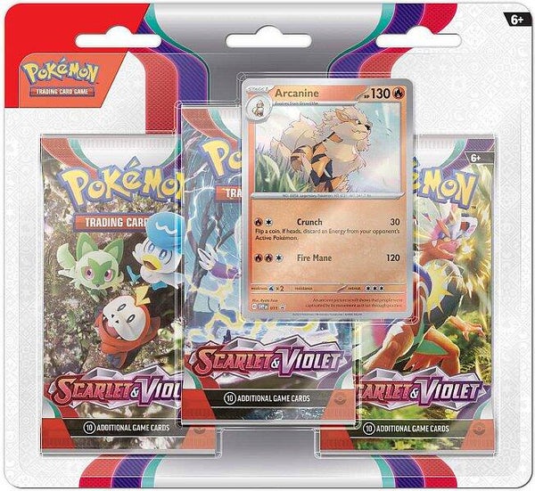 Scarlet Violet 3 pack blister Arcanine