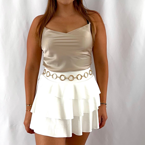 Satin Top - beige