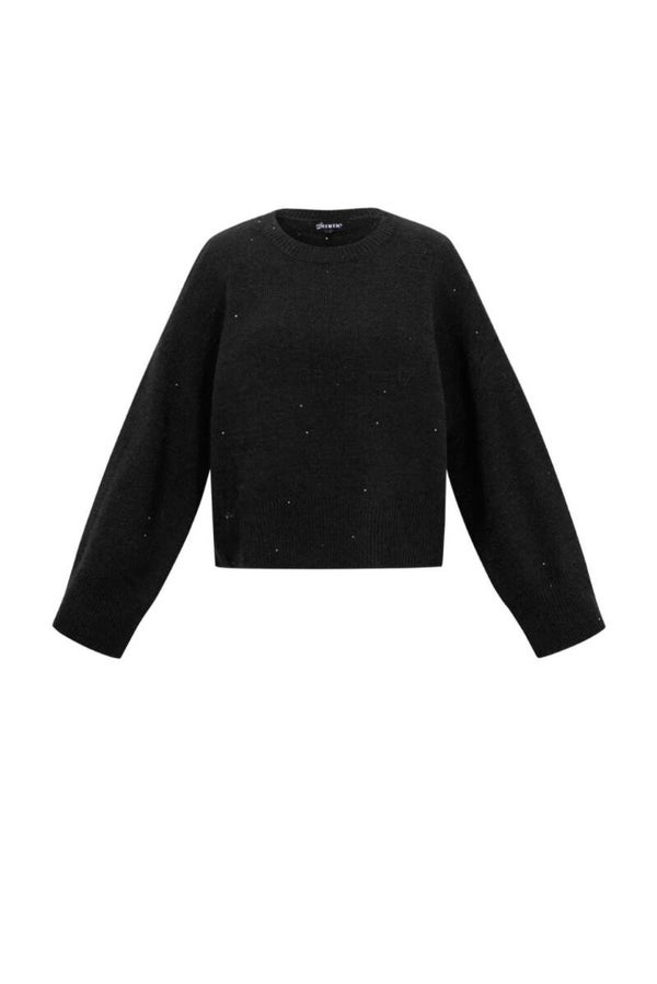Glitter trui - zwart