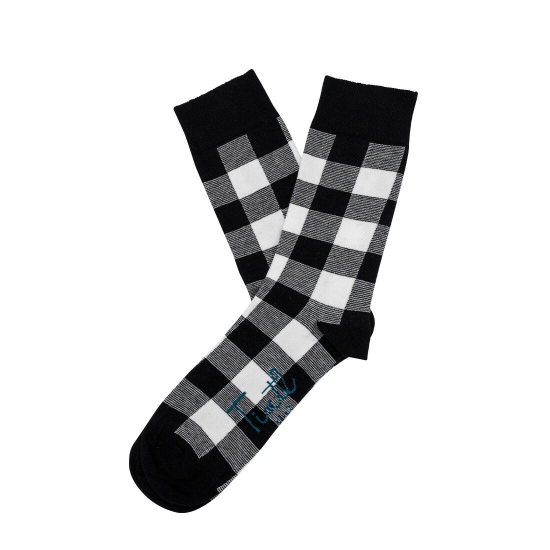Ruitjessokken Zwart-wit