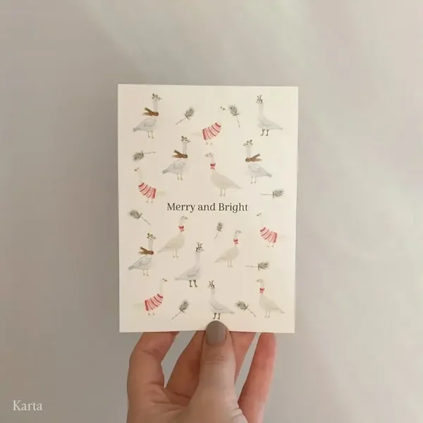 Kaartje:merry and bright