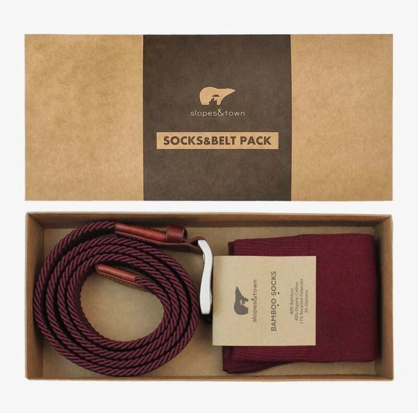 Cadeau box riem en sokken
