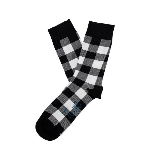 Ruitjessokken Zwart-wit