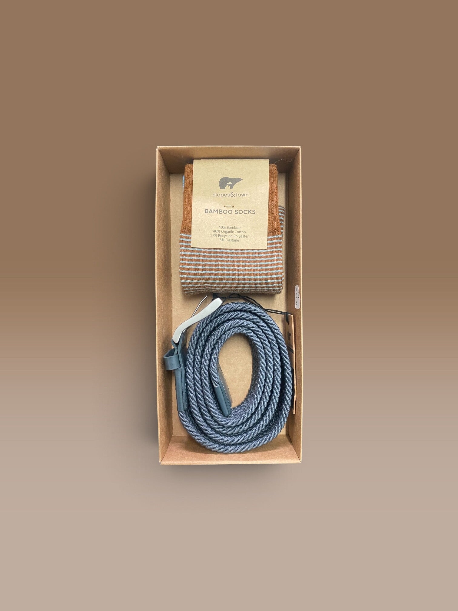 Cadeau box riem en sokken