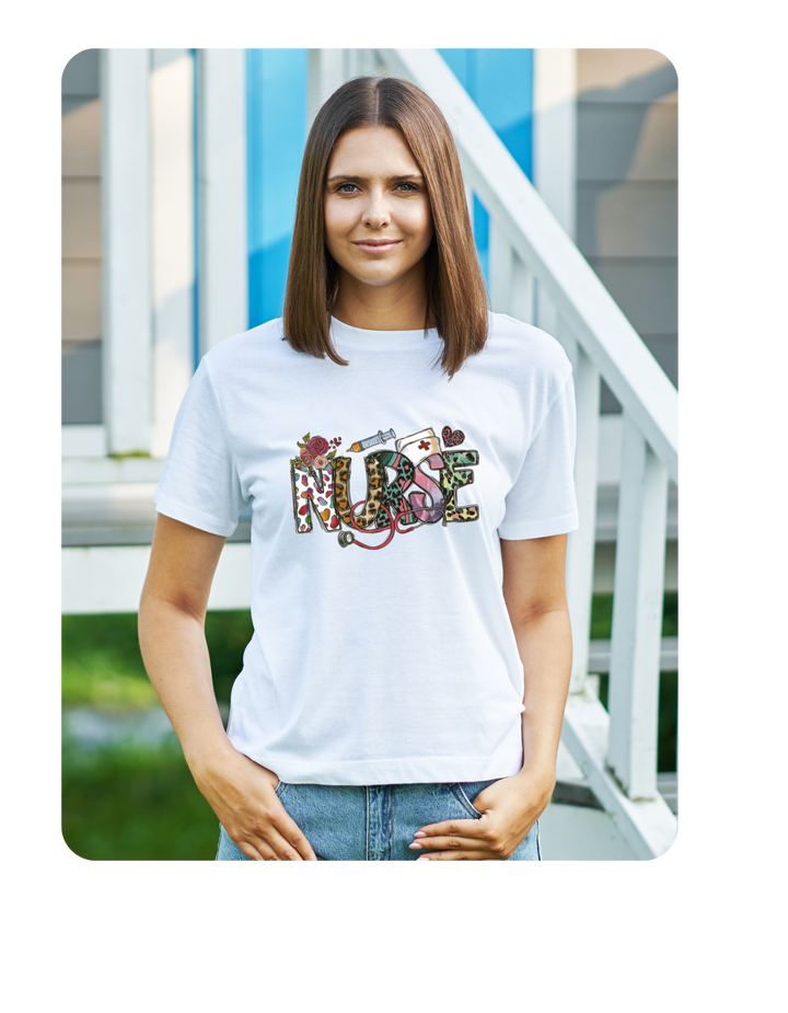 Colorful Nurse with Syringe T-Shirt