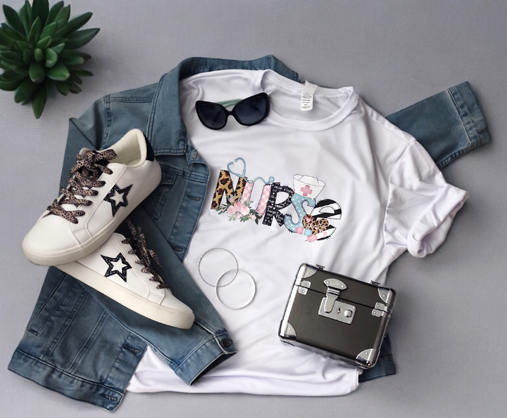 Colorful Nurse Design T-shirt