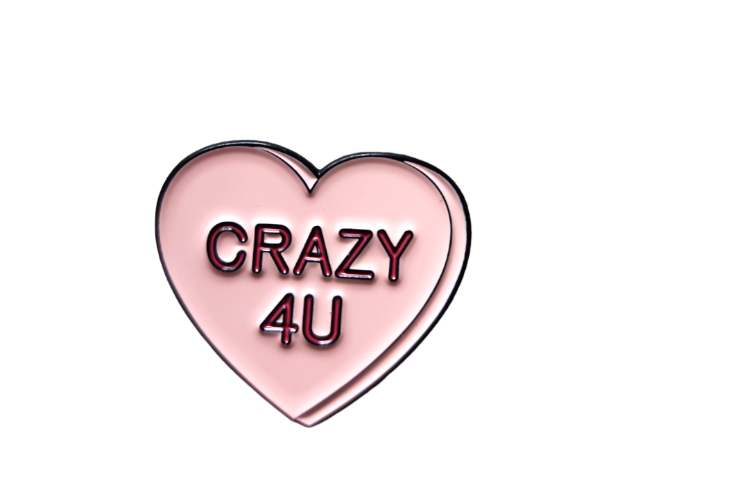 Crazy 4U Heart Pin