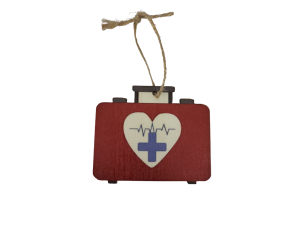 Medical Suitcase Wooden Ornament
