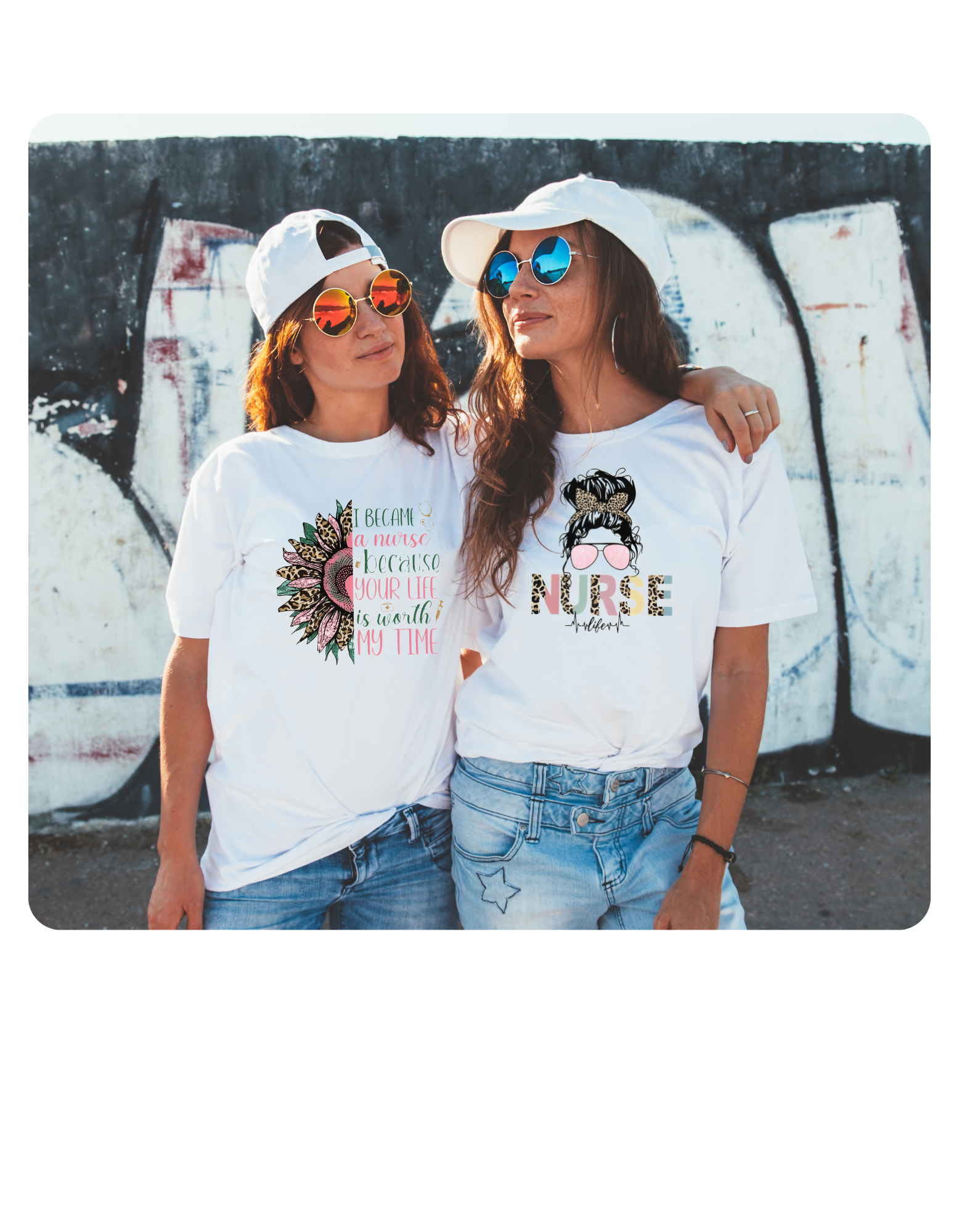 Cute Girl Nurse Life Leopard Print T-shirt