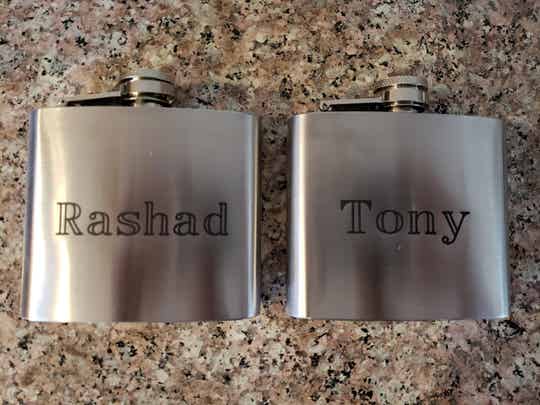 Laser Etched Flask
