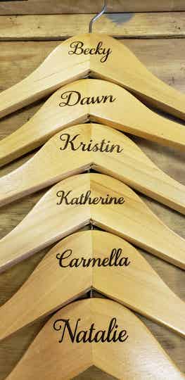 Custom Coat Hangers, Set of 10