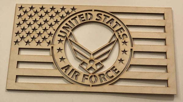 Unfinished Air Force Wooden Plaque