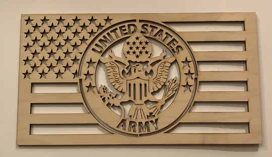 Unfinished Army Wood Plaque