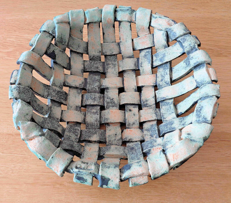 Ceramic, Woven, Bowl, Non-functional, Stoneware
