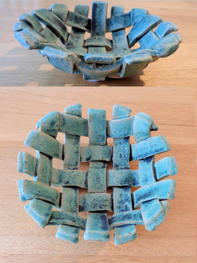 Ceramic, Bowl, Woven, Non-functional, Stoneware