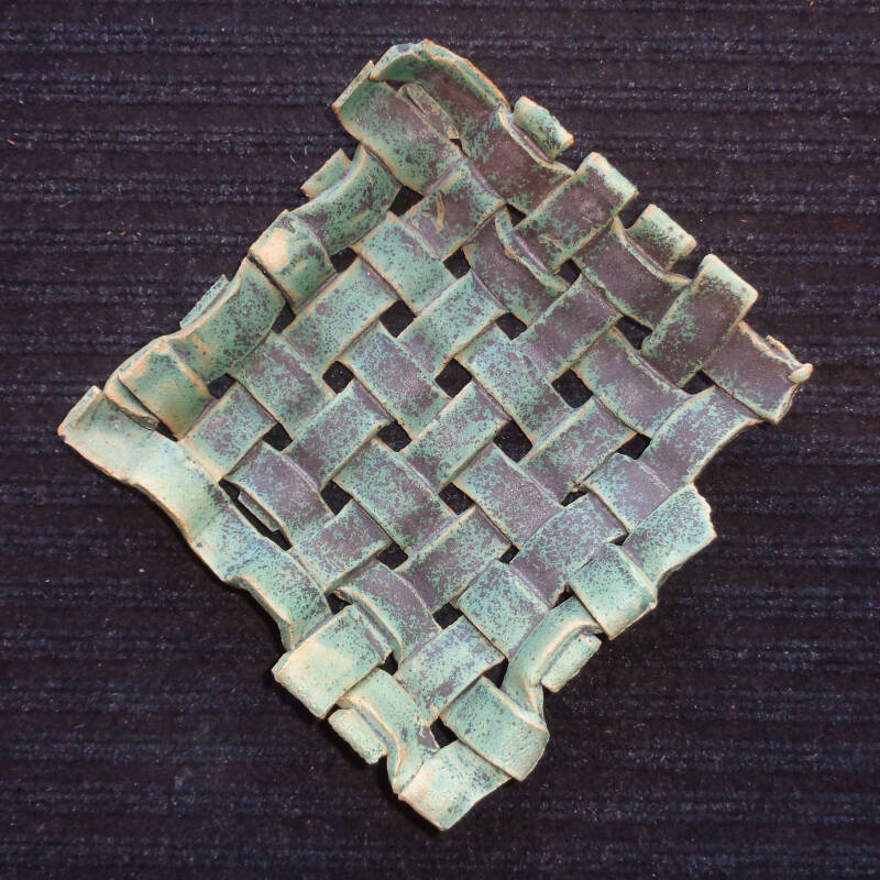 Ceramics, Stoneware, Semi-unctional, Woven, Plate