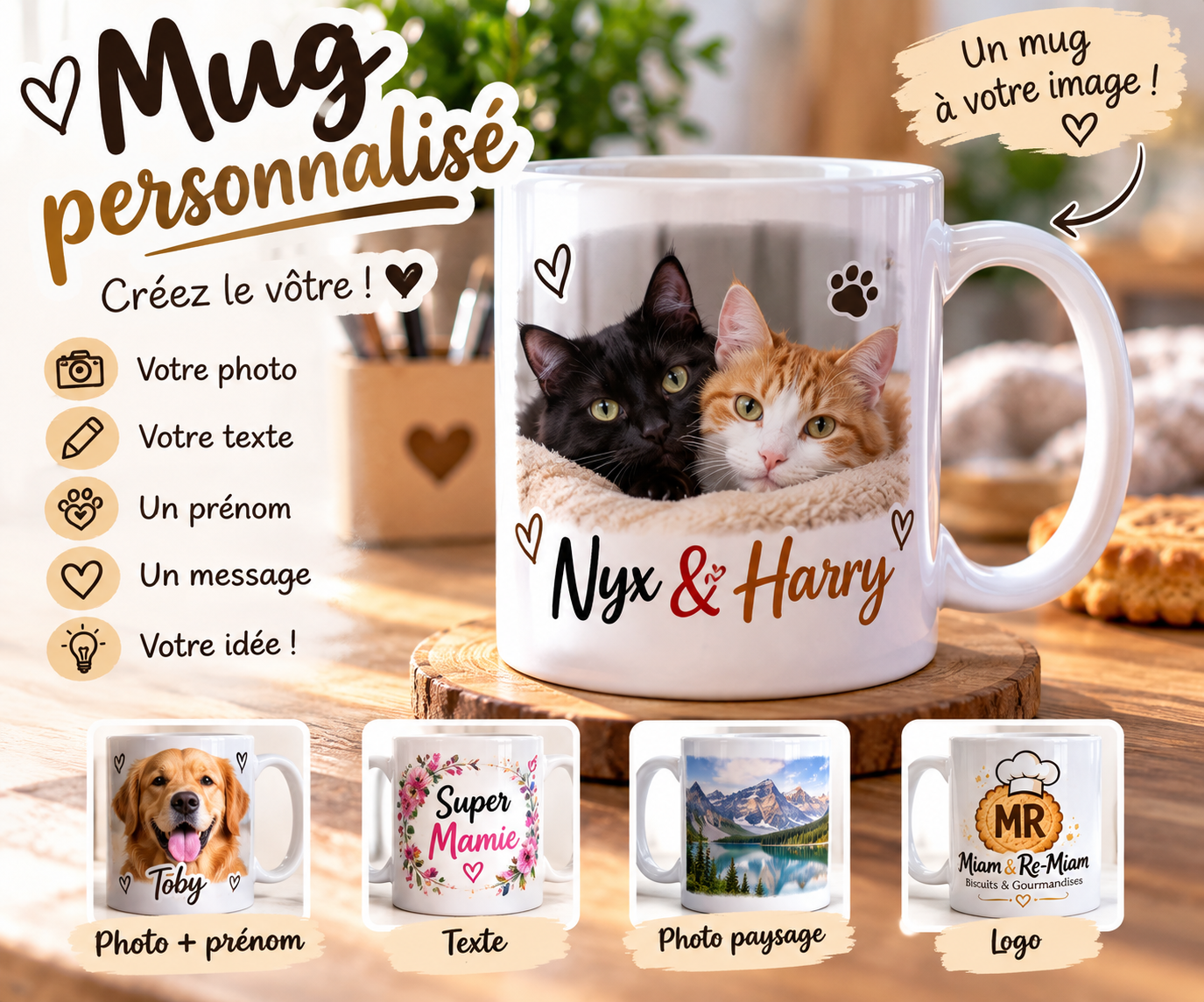 Mug personnalisé – Créez le vôtre !